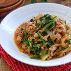＊豚肉とほうれん草のスタミナ旨ケチャソース炒め＊