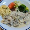 まゆのの作ってみた!投稿(生クリーム不使用★レストラン級きのこクリーム煮込みハンバーグ)