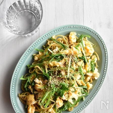 さっぱりコクうま 水菜と卵のごまポン焼きそば By 四万十みやちゃん 宮崎香予 レシピサイト Nadia ナディア プロの料理家のおいしいレシピ