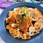 がっつりガーリック‼︎
鶏肉とレンコンのバタポンスタミナ炒め