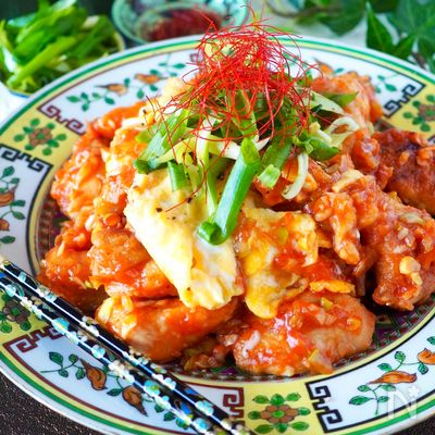 【やみつき鶏チリ】鶏むね肉とふわふわ卵の優しいチリソース