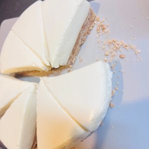 まちこの作ってみた!投稿(とろける濃厚レアチーズケーキ)