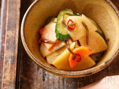 パリパリ大根のしょうゆ漬け 作り置き ポリ袋 コンビニ風 By ｙｕｕ レシピサイト Nadia ナディア プロの料理家のおいしいレシピ