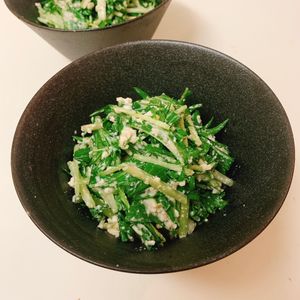 りんの作ってみた!投稿(水菜のうま塩白和え)