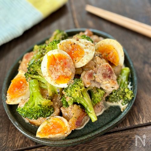 ブロッコリーと鶏肉のごまだれ炒め