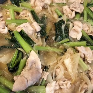 彩の作ってみた!投稿(豚バラと小松菜の中華風春雨煮【#作り置き#水戻し不要】)