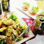 ２種類で楽しむ塩レモン唐揚げ