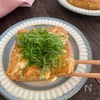 厚揚げの胡麻味噌チーズ焼き