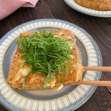 厚揚げの胡麻味噌チーズ焼き