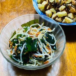 はっぴぃの作ってみた!投稿(わかめともやしの無限ナムル)