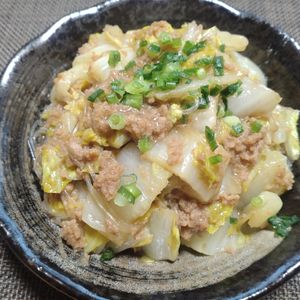 こばぴいの作ってみた!投稿(白菜1/4株消費！レンジで簡単♪【白菜と春雨のうま煮】)