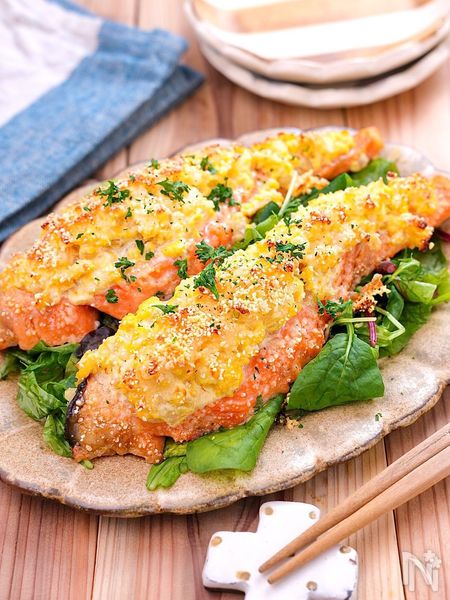 【鮭のタルタル焼き】レンチン＆トースターでお手軽！