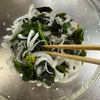 菜の花と新玉ねぎのさっぱりわかめサラダの工程6