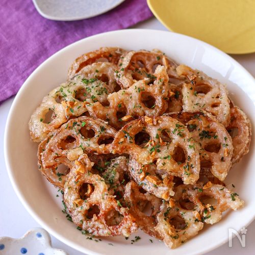 【れんこんのガーリックバター炒め】一瞬でなくなる美味しさ！