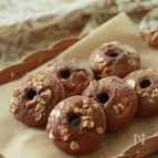 揚げずにヘルシー！米粉の【バナナチョコ焼きドーナツ】