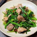 【砂肝とニラのにんにく辛子炒め】ピリ辛やみつき！お酒が進む♪