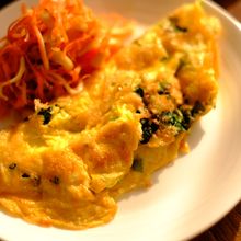 チーズオムレツ小松菜入り（わが家の薬膳）