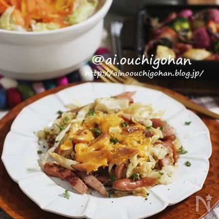 ５分で副菜 とろ りチーズのウインナーキャベツ焼き By あいのおうちごはん レシピサイト Nadia ナディア プロの料理家のおいしい レシピ
