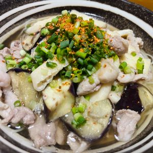 新米ちゃんの作ってみた!投稿(パパッと簡単お昼ご飯に♪【豚ナスお揚げつけそうめん】)