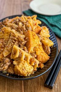 筍と厚揚げ《にんにく♡オイスター味噌炒め》