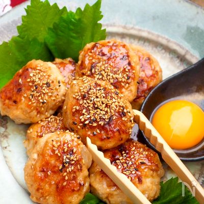 【れんこんシャキッと鶏つくね】家族大絶賛！おかわり止まらない
