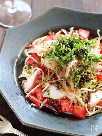 たこと薬味野菜の和風冷製パスタ By 笠原知子 レシピサイト Nadia ナディア プロの料理家のおいしいレシピ