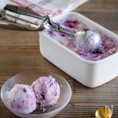 【ブルーベリーフローズンヨーグルトアイス】ひんやり爽やか♡