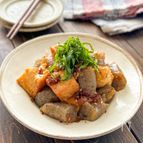 【こんにゃくと厚揚げのさっぱり甘辛炒め】簡単で作り置きにも◎