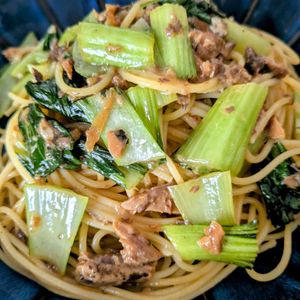 592363の作ってみた!投稿(【ささっとつくれて激ウマ！】イワシ缶の味噌パスタ)