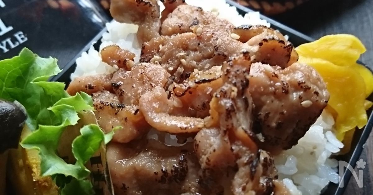 ハニマヨめんつゆ1:1:2～豚こまの生姜焼き〜魚焼きグリル♪