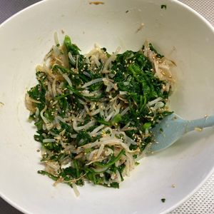 そら・ゆずの作ってみた!投稿(春菊のナムル・作り置きにもおすすめ！)