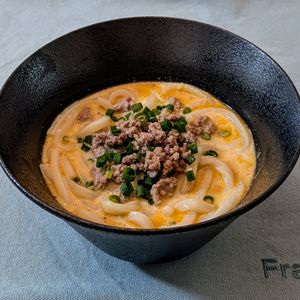 𝔂𝓾𝓶𝓲🍓の作ってみた!投稿(あっという間に完成！旨辛！【レンジで豆乳担々うどん】)