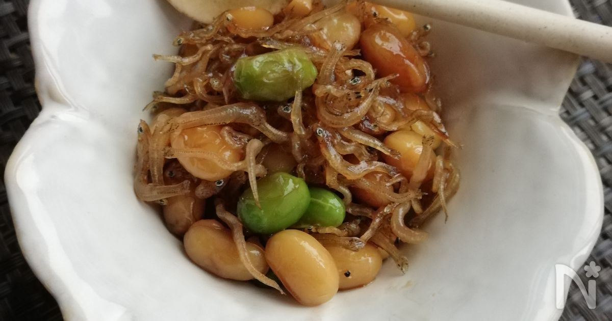 スピード料理☆包丁要らず！栄養満点かりかりじゃこの炒り豆