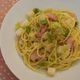 【495kcal】ベーコンと長芋のゆずこしょうパスタ