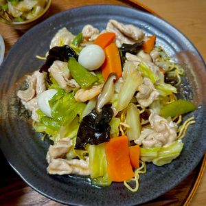 とびうおの作ってみた!投稿(より手軽に！揚げずにザクザク【あんかけ海老そば】)
