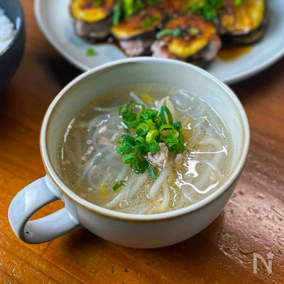 【ワン鍋。春雨塩ラーメン】まな板いらずで、簡単&超美味い。