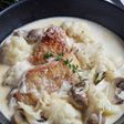 【鶏もも肉のフリカッセ】ご飯にかけても♪