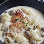 【鶏もも肉のフリカッセ】ご飯にかけても♪