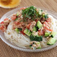 【栄養満点♡夏にオススメ】特製野菜だれ!ぶっかけそうめん
