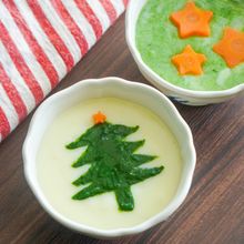クリスマスポタージュ【離乳食中期から】じゃがいも・ほうれん草