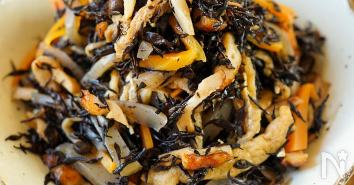 腸活！美容にも！【ひじきとこんにゃくの煮物】