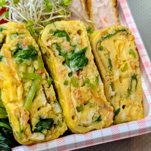 まゆのの作ってみた!投稿(【お弁当にもおすすめ】三つ葉と桜エビのたまごやき)