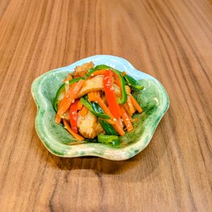 るるる♪の作ってみた!投稿(さつま揚げとピーマンのオイマヨ炒め♩おつまみ！作り置きにも◎)
