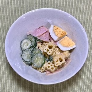 キャピタンの作ってみた!投稿(副菜におすすめ♪ごろっとゆで卵のカレーマカロニサラダ)