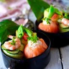 【明太子で簡単ご馳走ご飯】ごちそうお花の手まり寿司