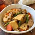 ボリューム満点!【我が家の絹厚揚げ入り筑前煮】