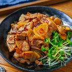 【材料2つ速攻10分】豚こま大根の塩昆布ポン照り☆ご飯に最高