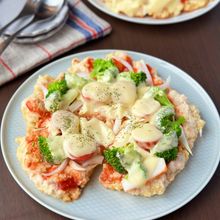 【鶏むね肉と豆腐で作る即席ピザ】節約/子供ウケ