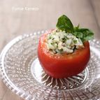 押し麦のサラダ入りトマトのファルシ