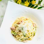 ボウルひとつレンチンだけ♪ベーコンとアスパラのレモンパスタ